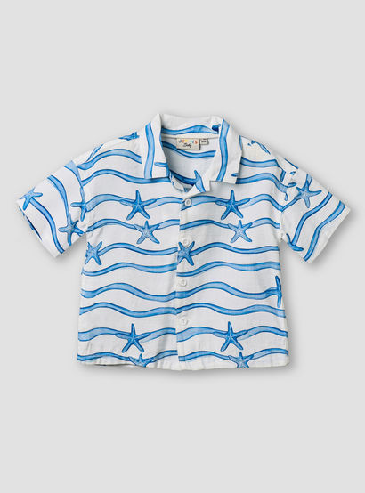 Juniors Collared Neck Short Sleeve Shirt and Shorts Set with Drawstring Closure-baby-boys-clothing-setsandcoords-image-3