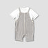Juniors Crew Neck Short Sleeve T-shirt and Dungaree Set with Pocket - Multicolour / 12-18 mths