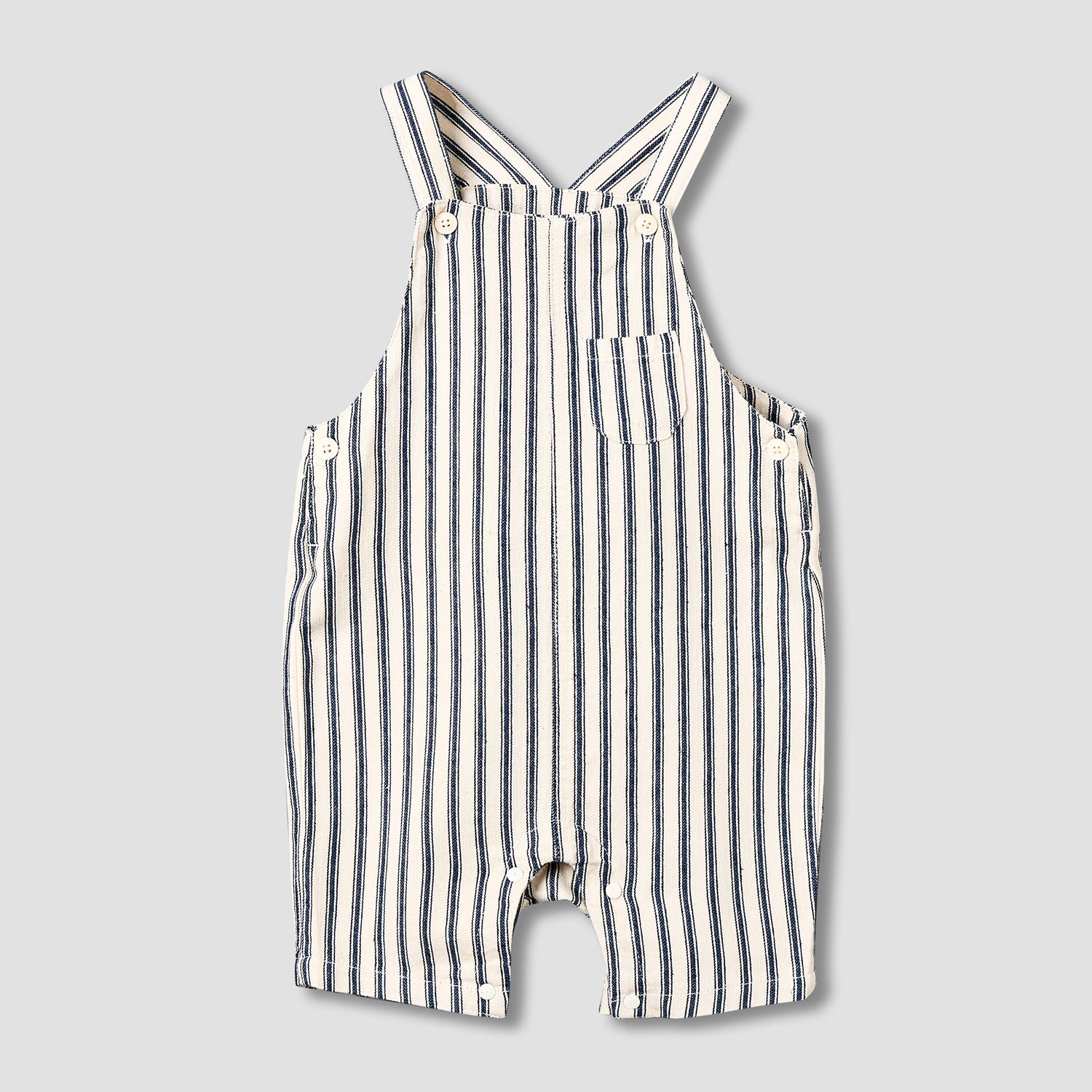 Juniors Crew Neck Short Sleeve T-shirt and Dungaree Set with Pocket