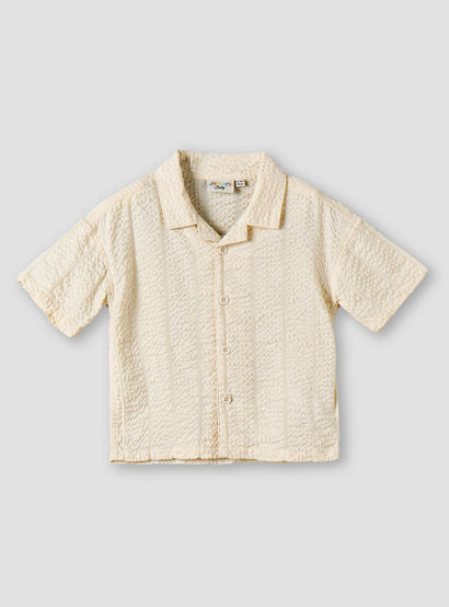 Juniors Camp Collar Short Sleeves Shirt and Shorts Set with Textured Design-baby-boys-clothing-setsandcoords-image-3