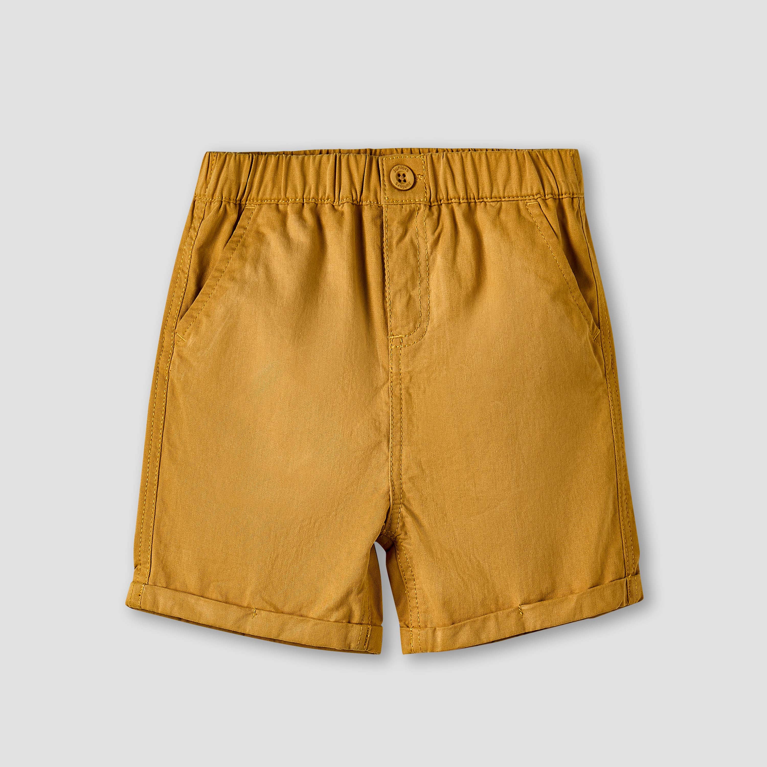 Juniors Camp Collar Short Sleeves Shirt and Shorts Set with Textured Design
