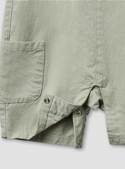 Juniors Mandarin Collar Short Sleeve Shirt and Dungaree Set with Pockets-baby-boys-clothing-setsandcoords-image-6