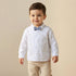 Juniors Long Sleeves Shirt with Nautical Print - White / 12-18 mths
