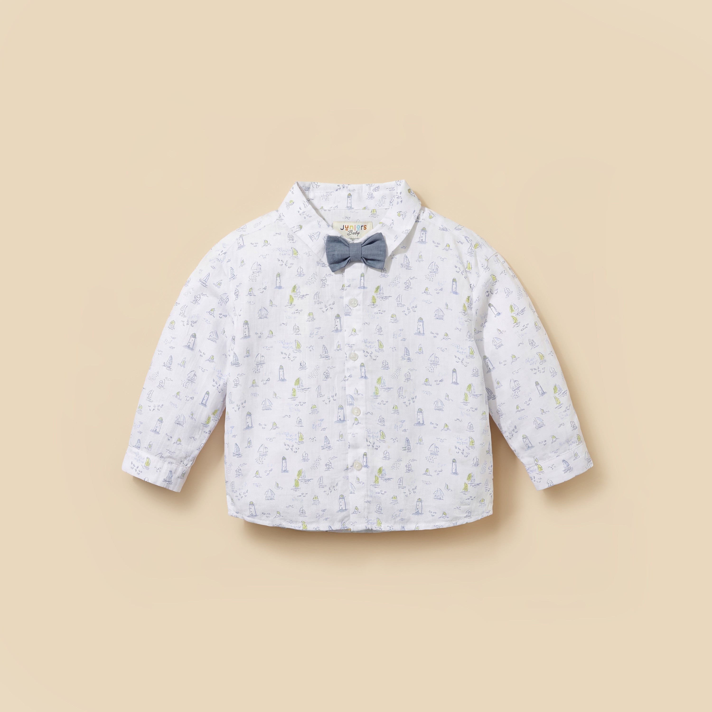 Juniors Long Sleeves Shirt with Nautical Print