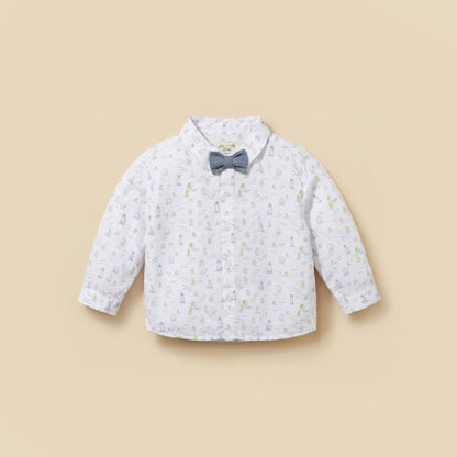 Juniors Long Sleeves Shirt with Nautical Print