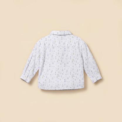 Juniors Long Sleeves Shirt with Nautical Print