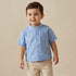 Juniors Short Sleeves Shirt with Embroidery - Blue / 12-18 mths