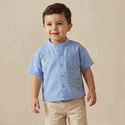 Juniors Short Sleeves Shirt with Embroidery