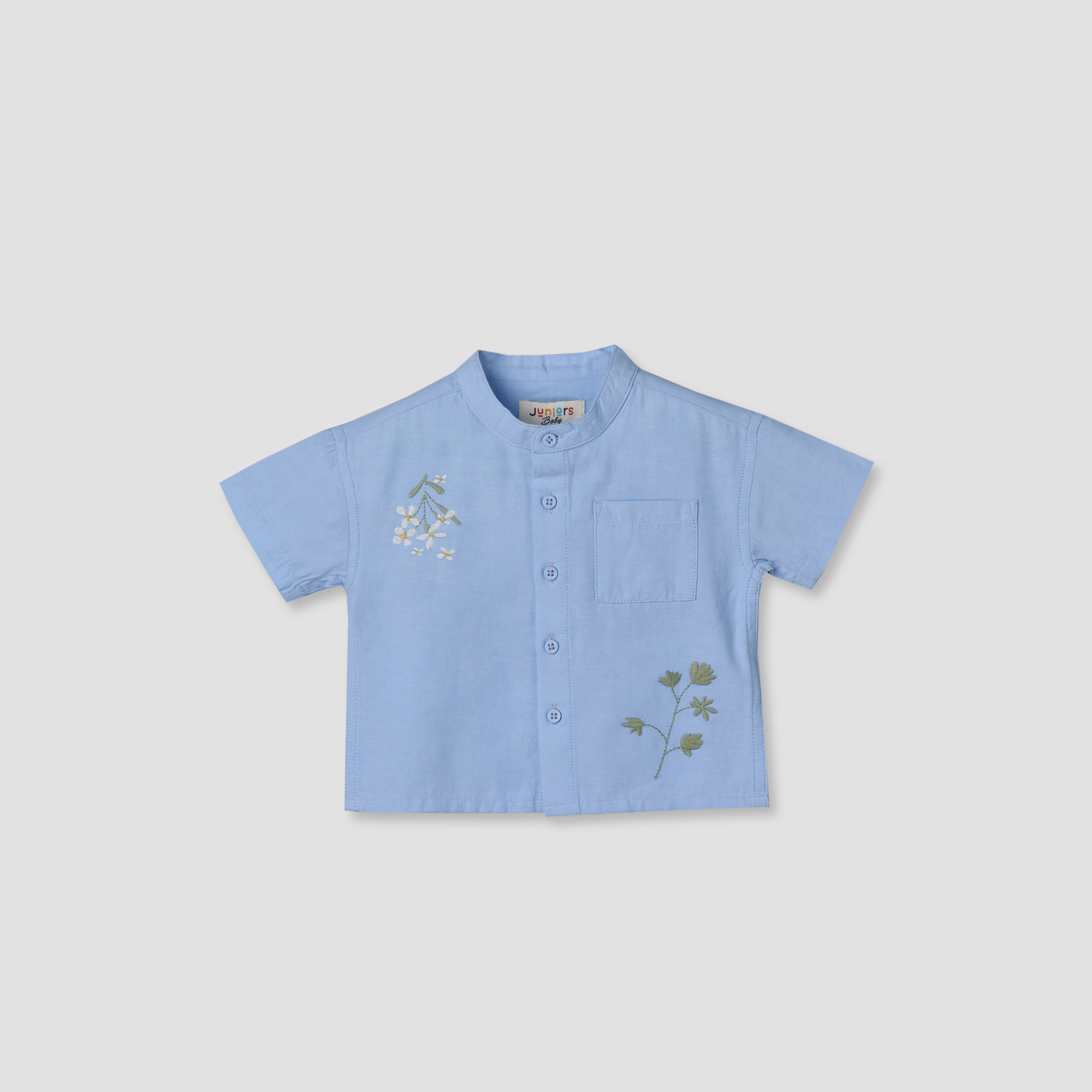 Juniors Short Sleeves Shirt with Embroidery