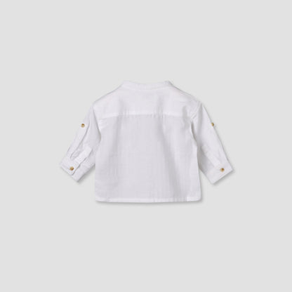 Juniors Long Sleeves Shirt with Mandarin Collar