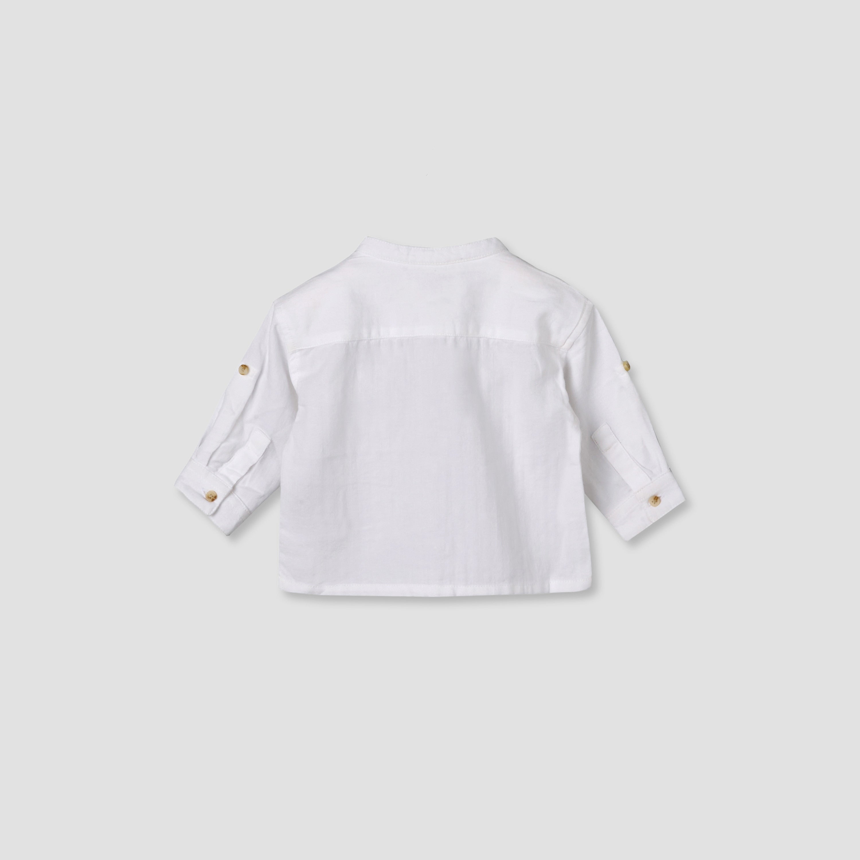 Juniors Long Sleeves Shirt with Mandarin Collar