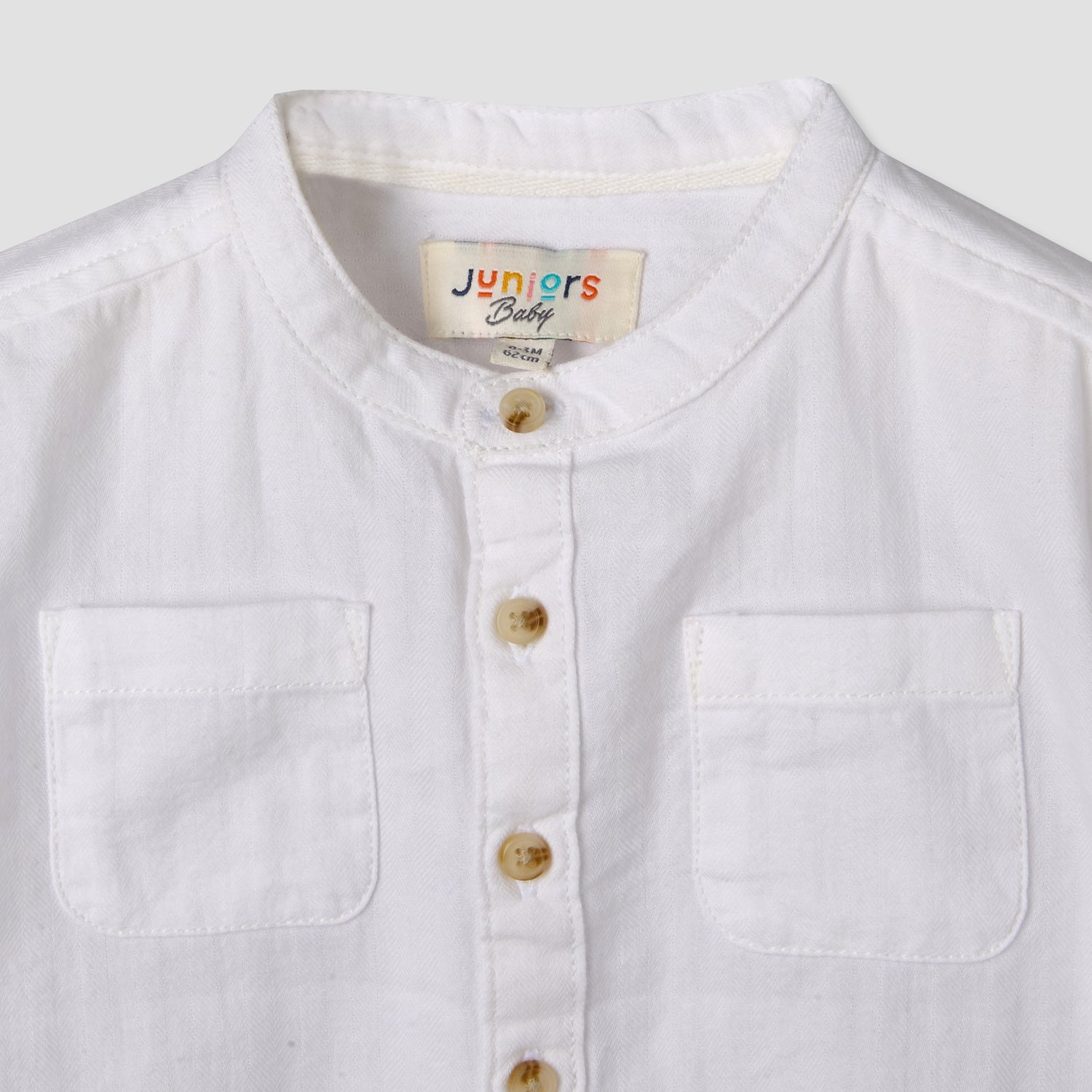 Juniors Long Sleeves Shirt with Mandarin Collar