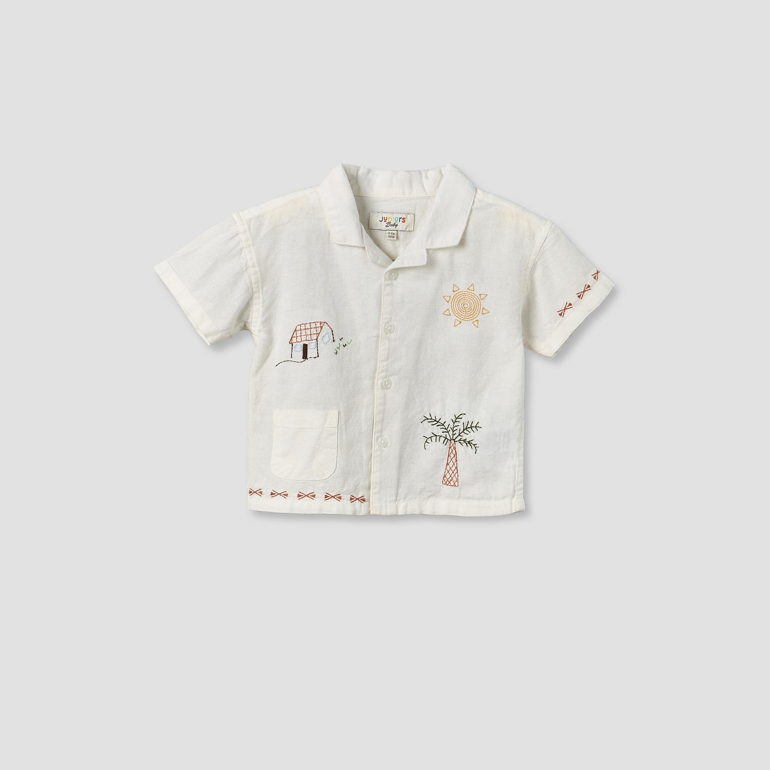 Juniors Short Sleeves Shirt with Embroidery