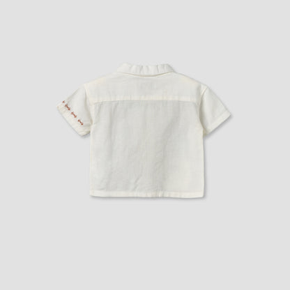 Juniors Short Sleeves Shirt with Embroidery
