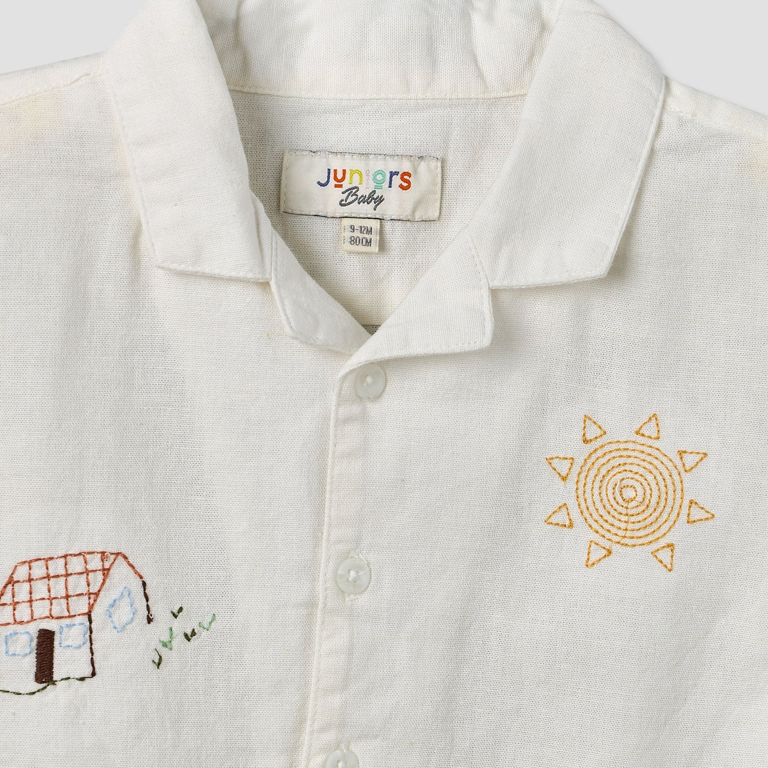 Juniors Short Sleeves Shirt with Embroidery