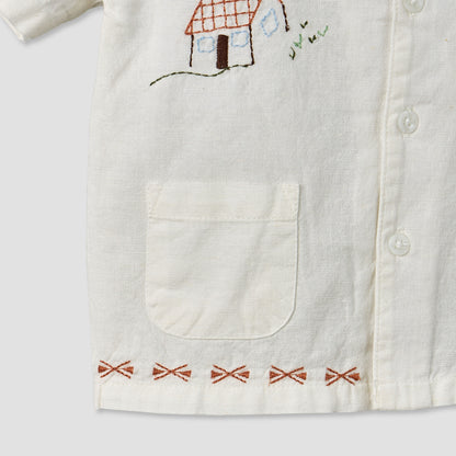 Juniors Short Sleeves Shirt with Embroidery