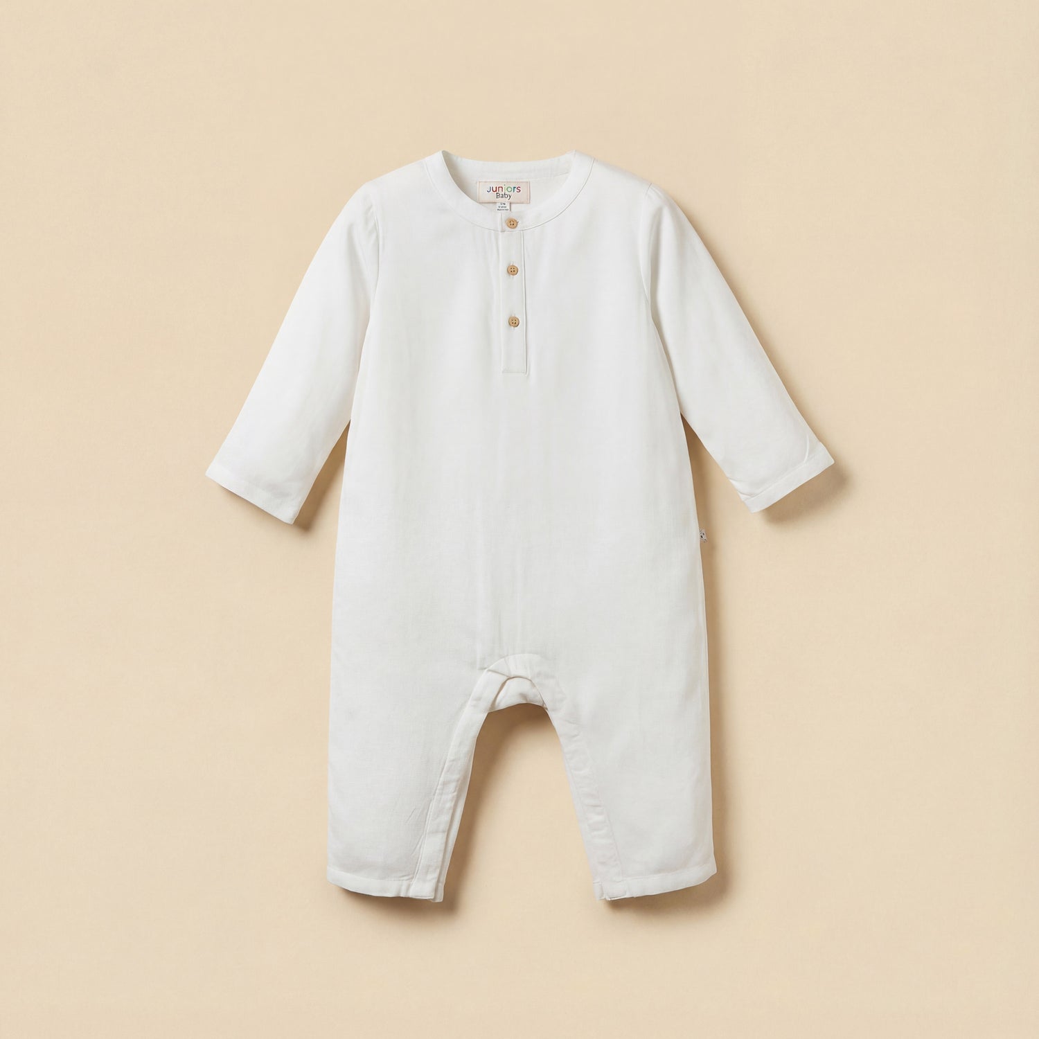Juniors Mandarin Neck Long Sleeves Romper and Embroidered Waistcoat Set