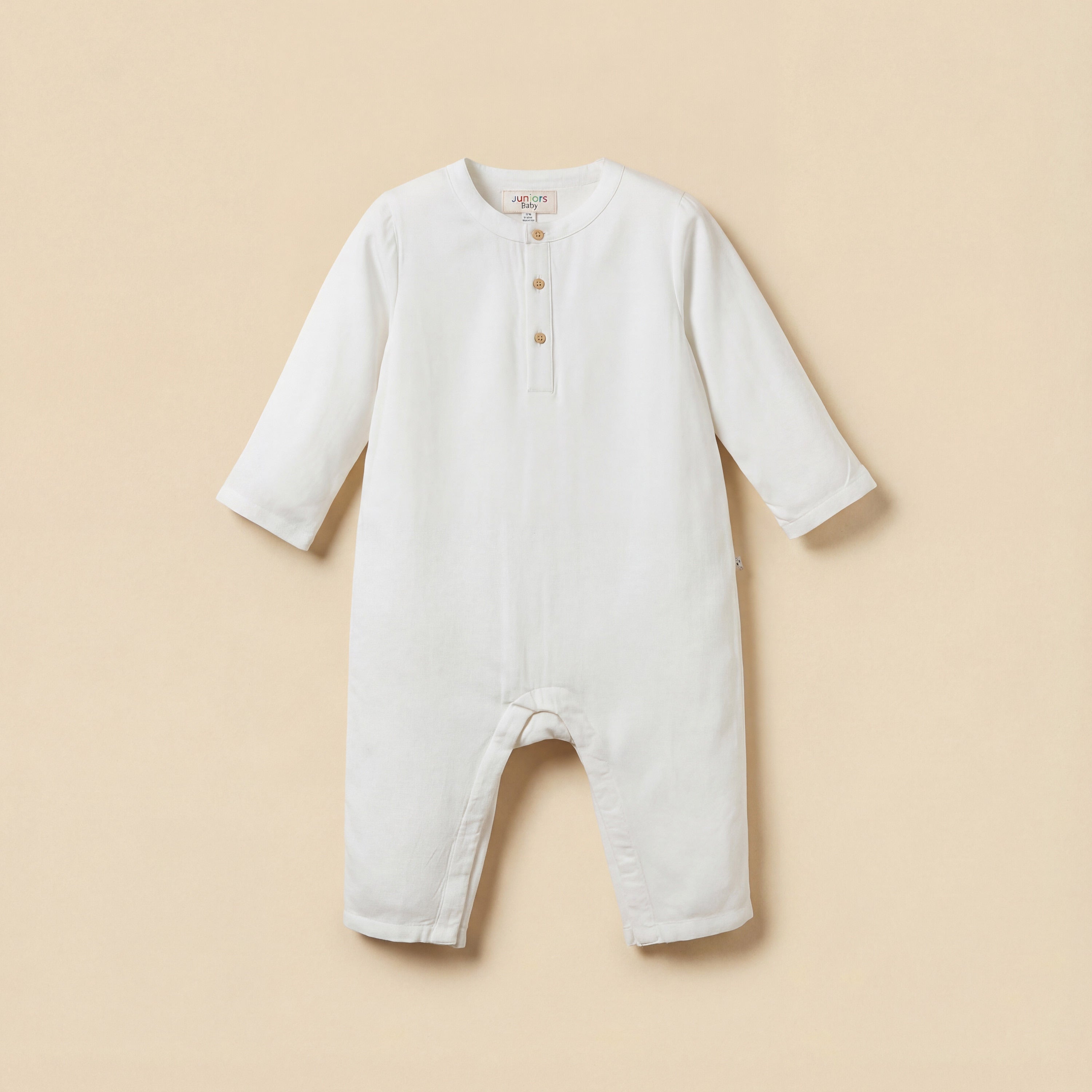Juniors Mandarin Neck Long Sleeves Romper and Embroidered Waistcoat Set
