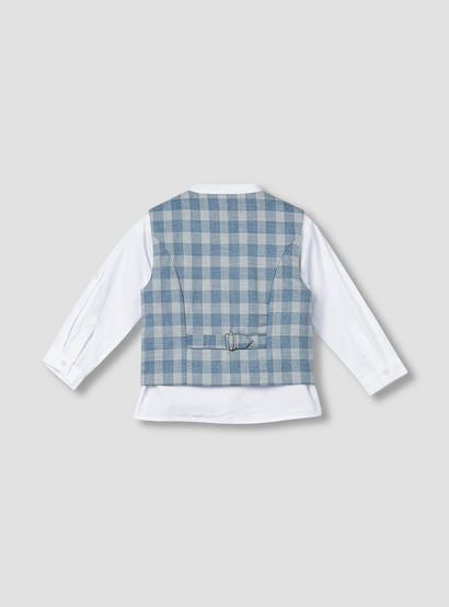 Set of 4 Juniors Clothing Gift Set with Checked Design-baby-boys-clothing-setsandcoords-image-4