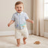 Juniors Collared Short Sleeves Shirt and Shorts Set with Dinosaur Print - Multicolour / 12-18 mths