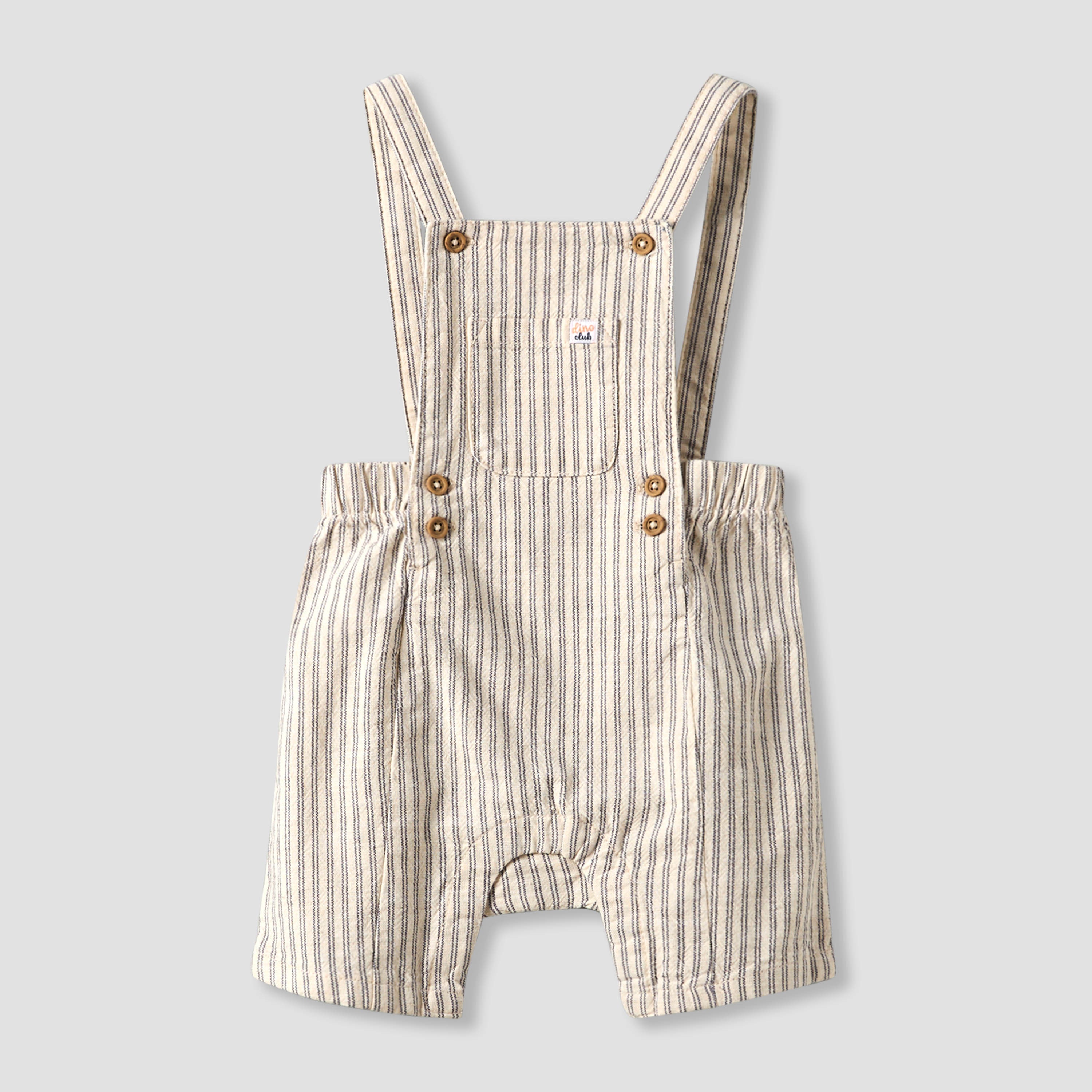Juniors Collared Short Sleeves Shirt and Dungaree Set with Hat