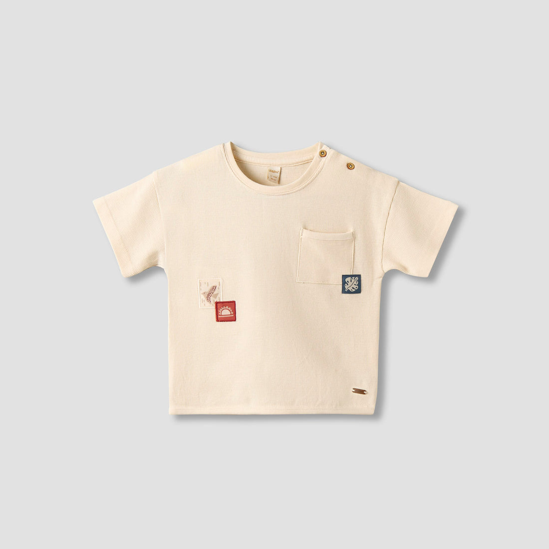 Giggles Crew Neck Short Sleeves T-shirt with Pocket