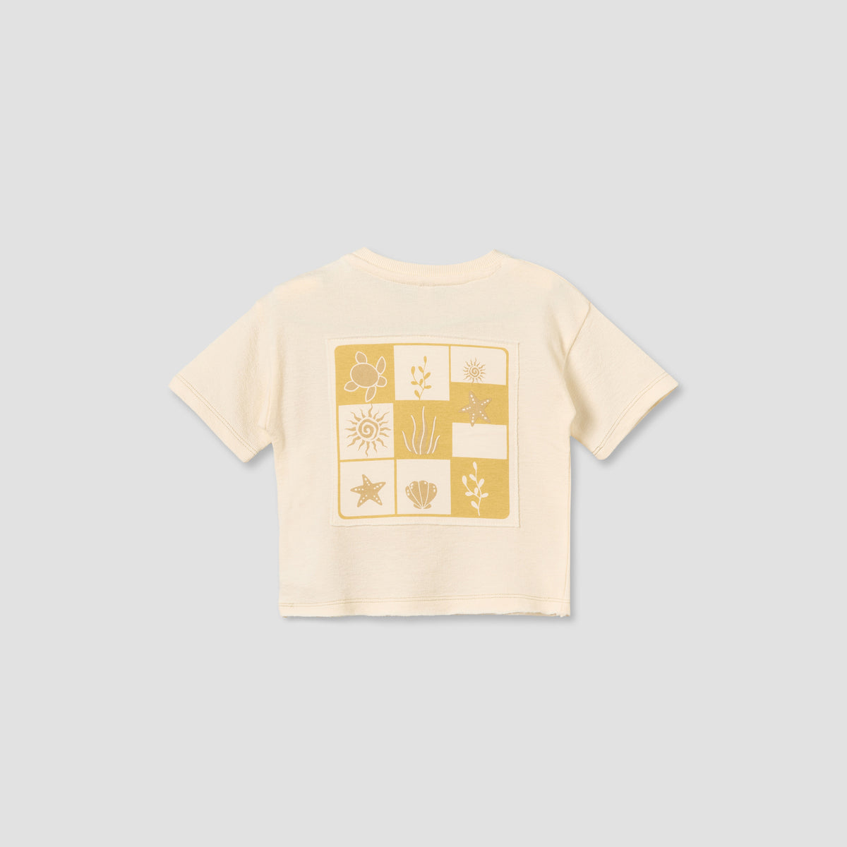 Giggles Crew Neck Short Sleeves T-shirt with Marine Print