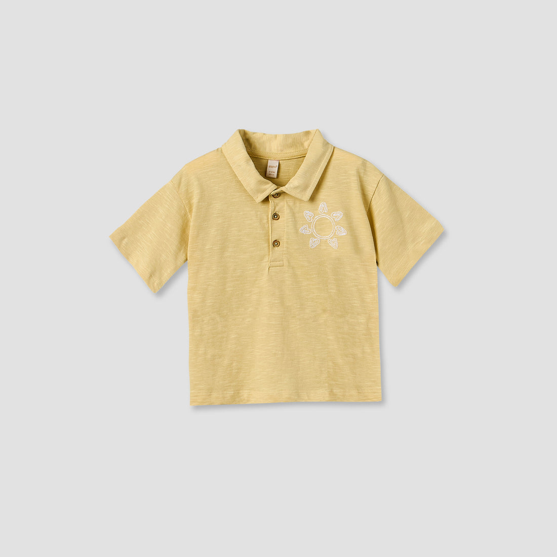 Giggles Collared Short Sleeves Polo T-shirt with Embroidery