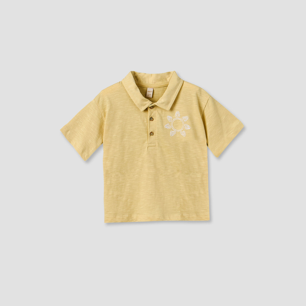 Giggles Collared Short Sleeves Polo T-shirt with Embroidery