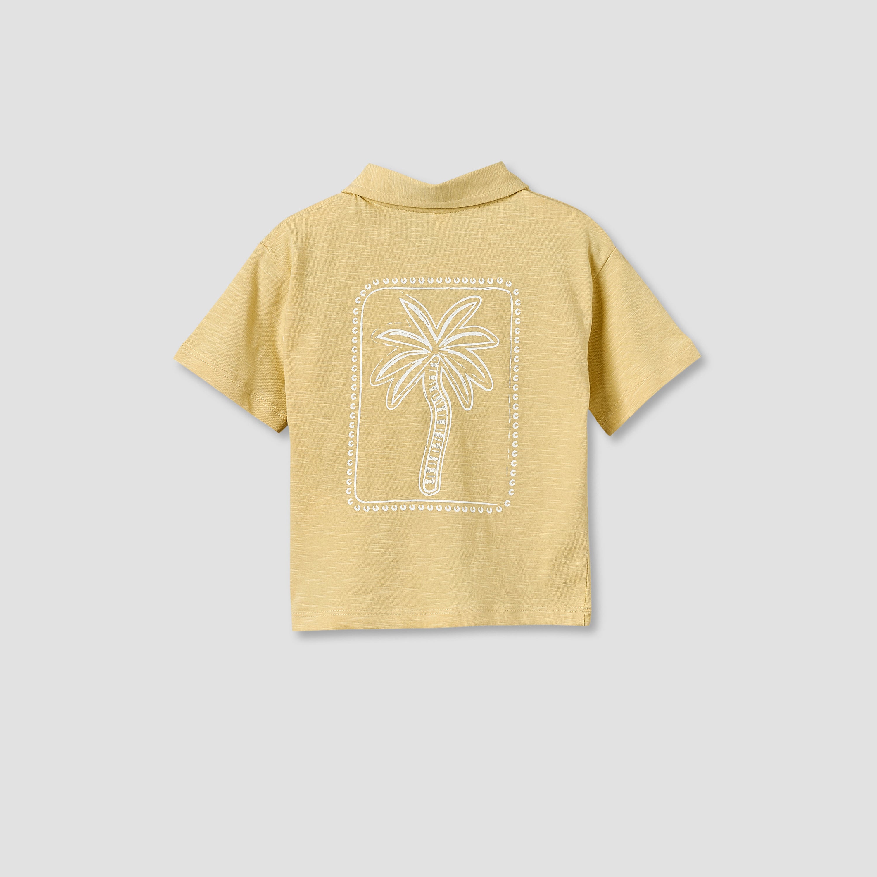 Giggles Collared Short Sleeves Polo T-shirt with Embroidery