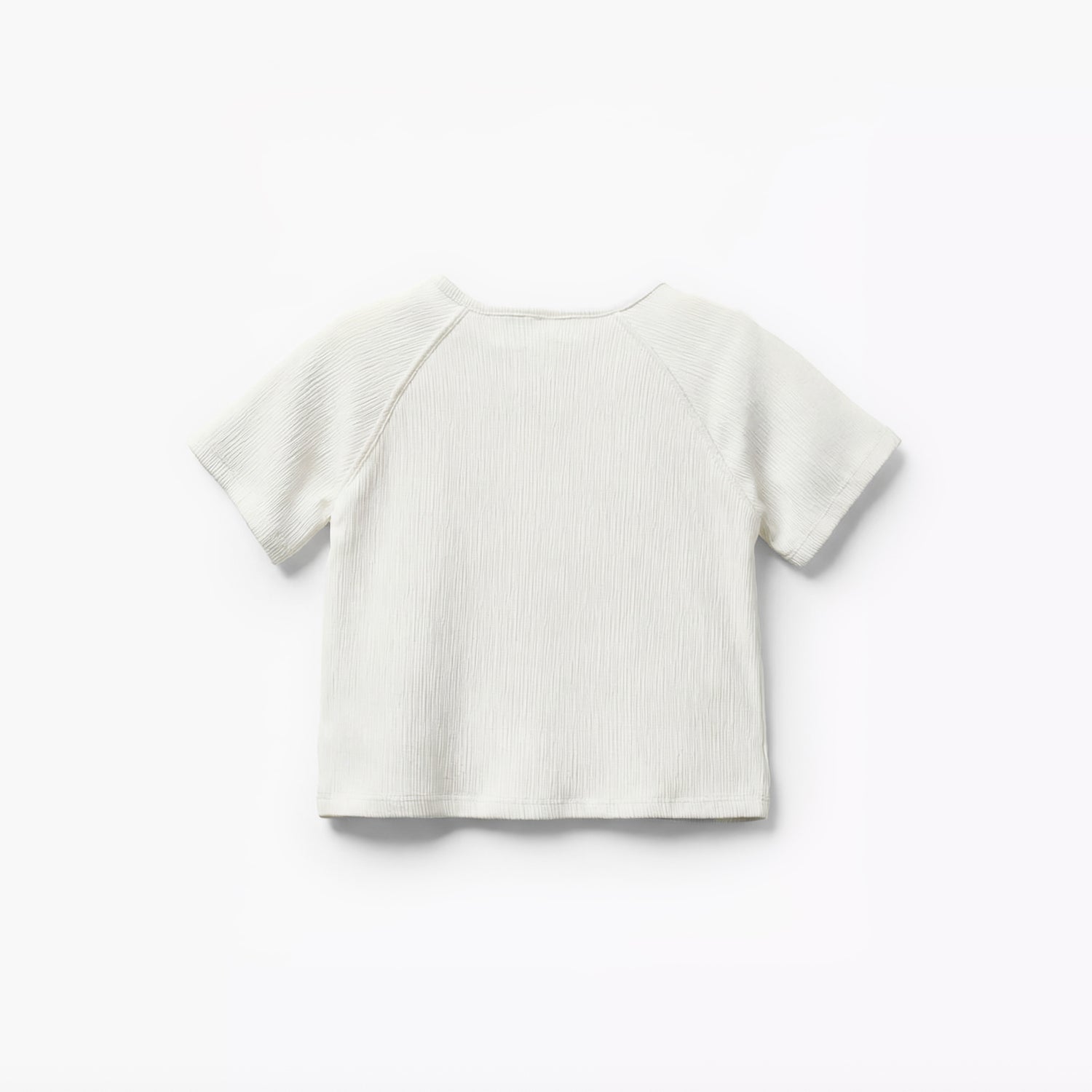 Giggles Henley Neck Short Sleeves T-shirt with Texture