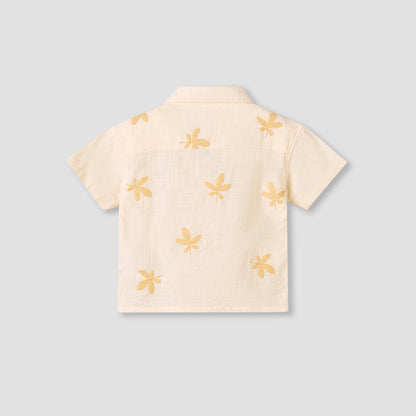 Giggles Short Sleeves Shirt with Embroidery