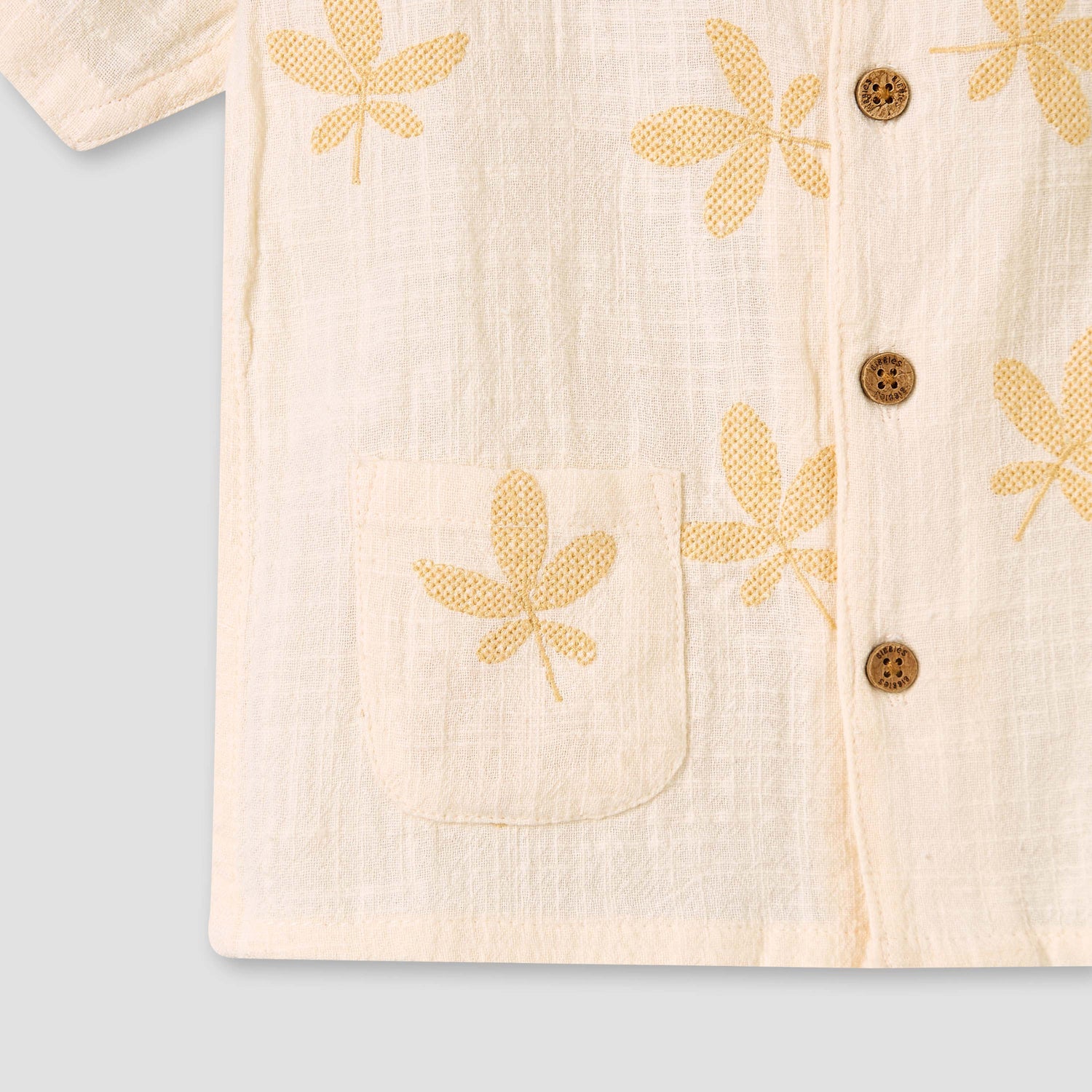 Giggles Short Sleeves Shirt with Embroidery