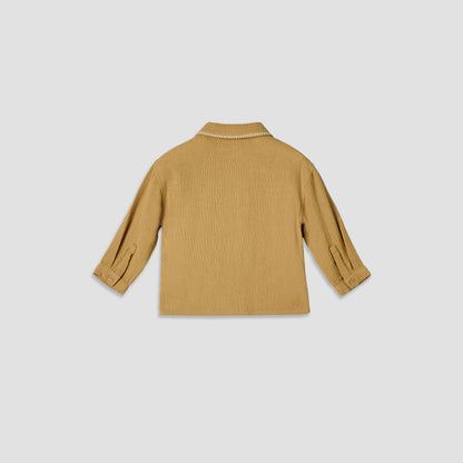 Giggles Long Sleeves Shirt with Embroidery