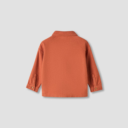 Giggles Boys Shirt with Embroidery - Cotton - Long Sleeves