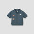 Giggles Short Sleeves Shirt with Embroidery - Blue / 12-18 mths