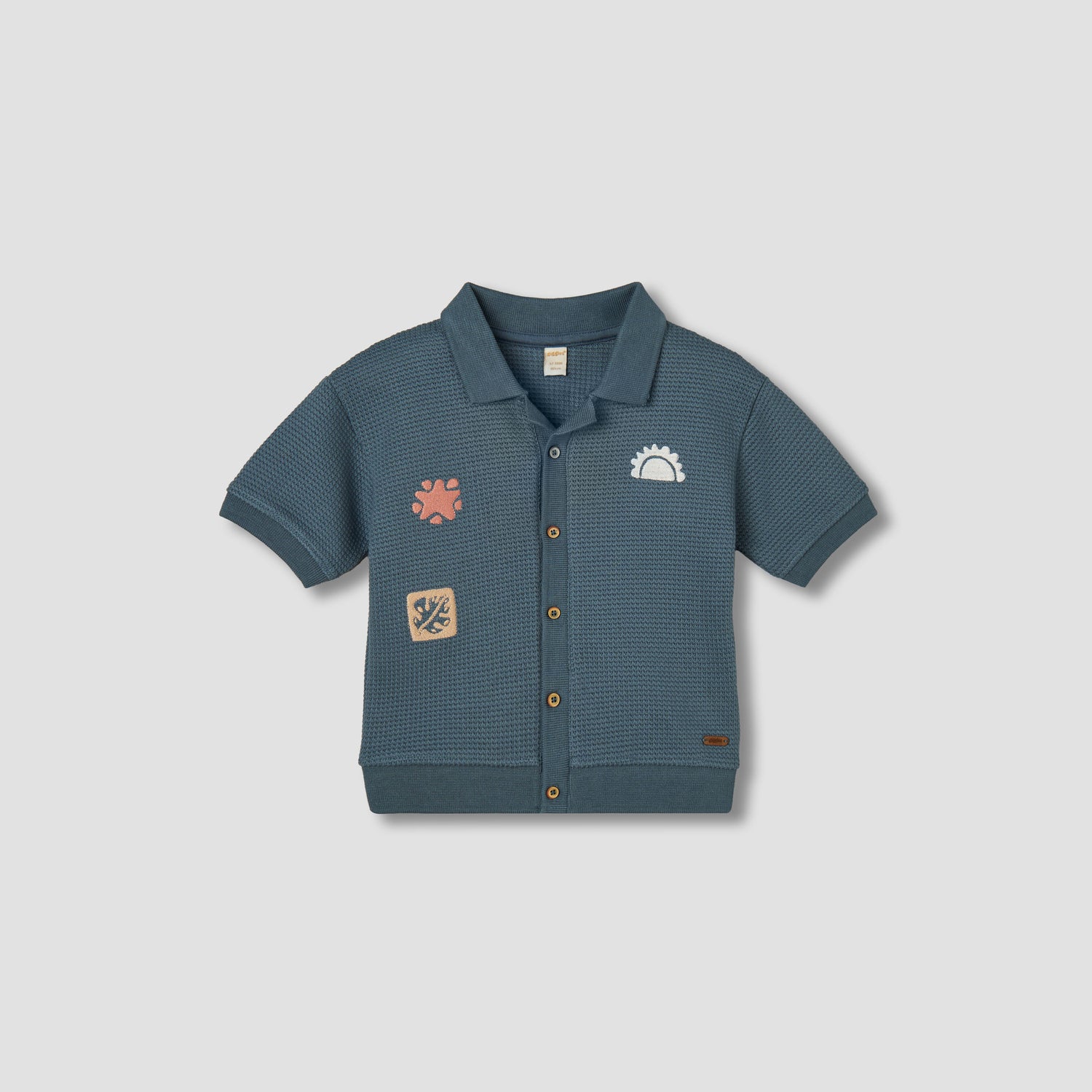 Giggles Short Sleeves Shirt with Embroidery