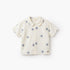 Giggles Short Sleeve Shirt with Turtle Embroidery
