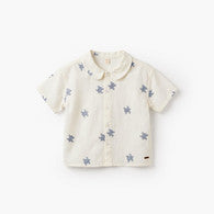 Giggles Short Sleeve Shirt with Turtle Embroidery-undefined-image-1