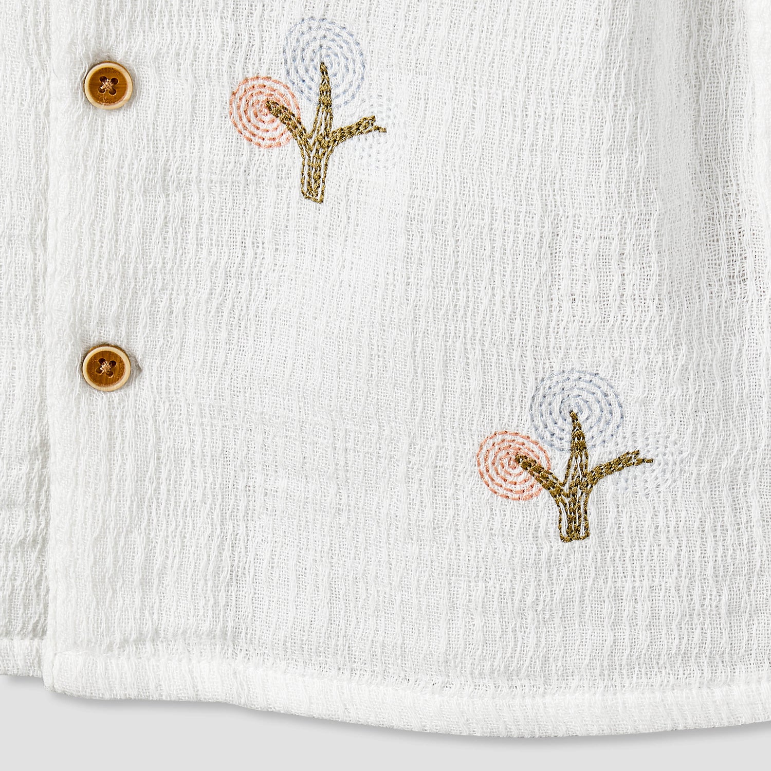 Giggles Short Sleeve Shirt with Embroidery
