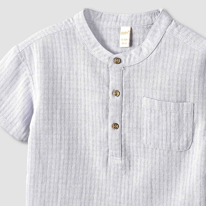 Giggles Short Sleeve Shirt with Texture