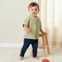 Giggles Short Sleeves Shirt with Leaf Embroidery - Green / 18-24 mths