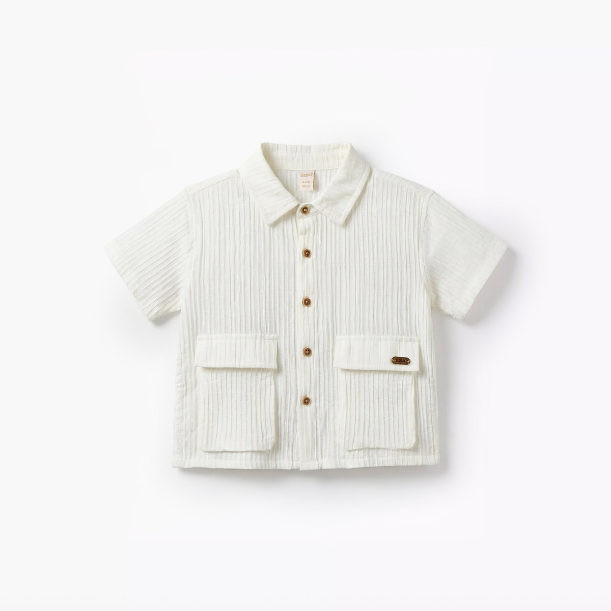 Giggles Short Sleeves Shirt with Ribbed Texture