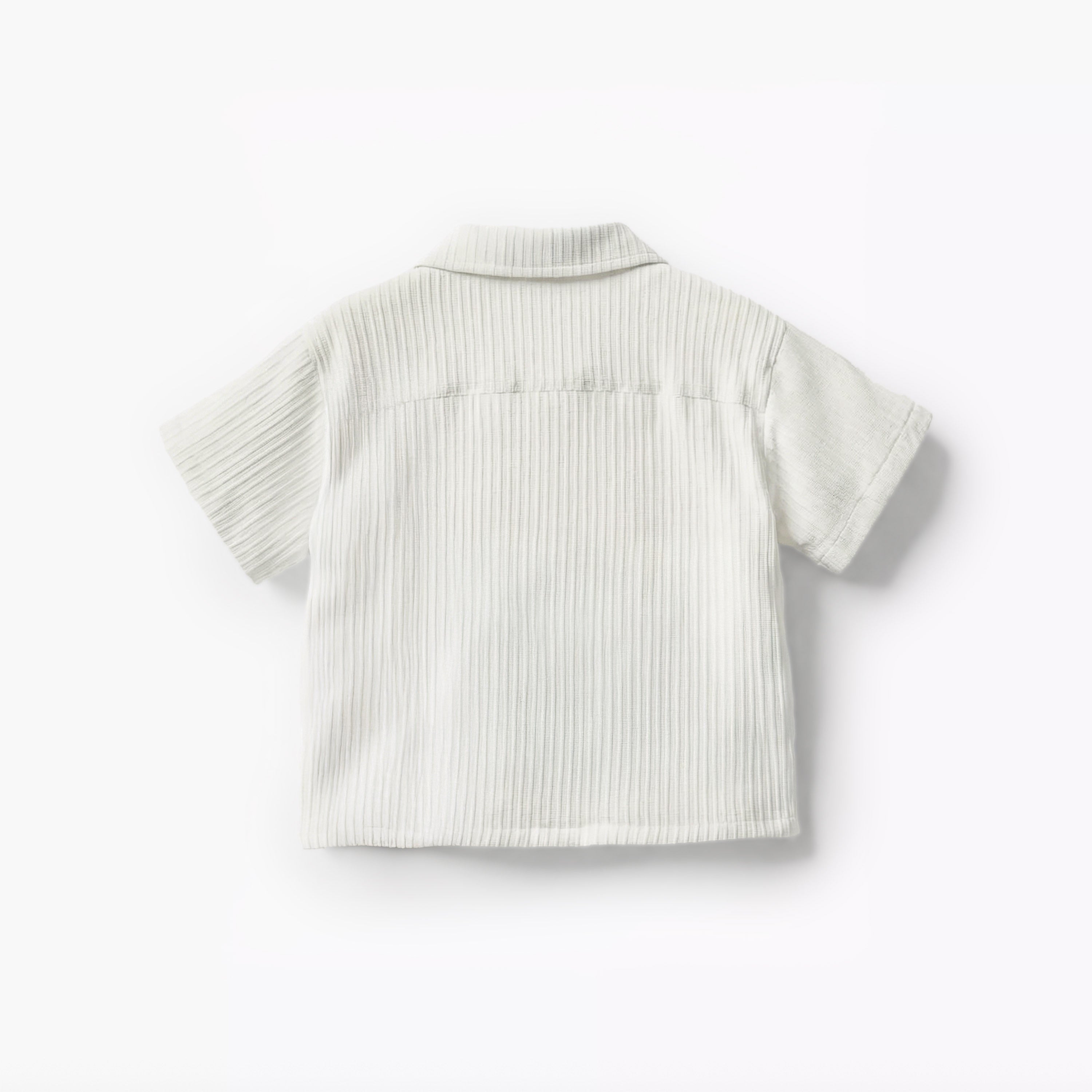 Giggles Short Sleeves Shirt with Ribbed Texture