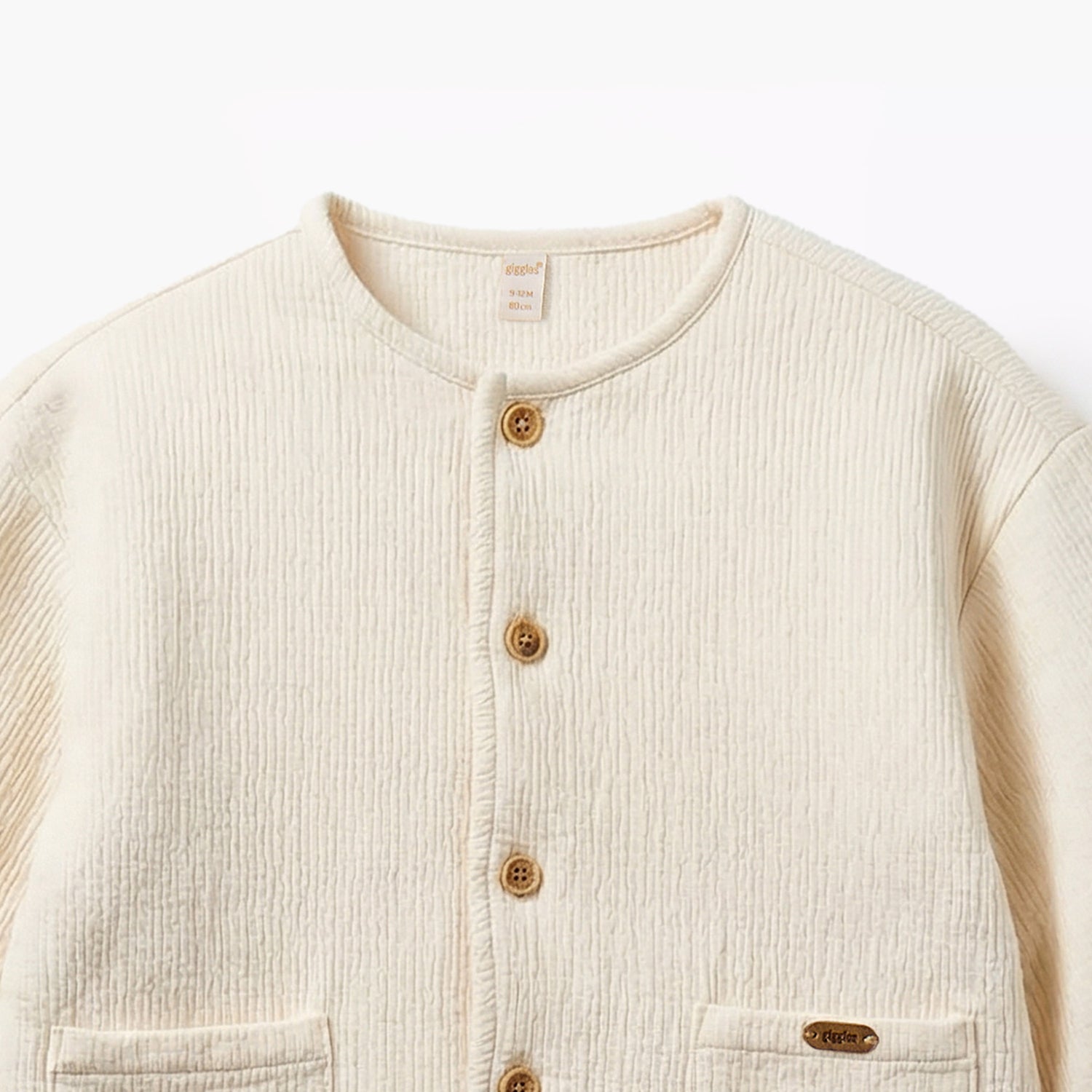Giggles Long Sleeves Shacket with Textured Design