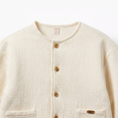 Giggles Long Sleeves Shacket with Textured Design