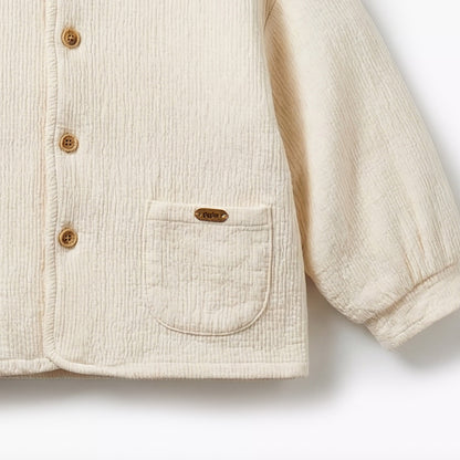 Giggles Long Sleeves Shacket with Textured Design