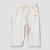 Giggles Regular Fit Trousers with Elasticated Drawstring Waist - White / 12-18 mths