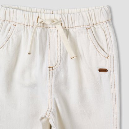 Giggles Regular Fit Trousers with Elasticated Drawstring Waist