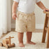 Giggles Drawstring Waist Shorts with Pockets - Beige / 24-36 mths